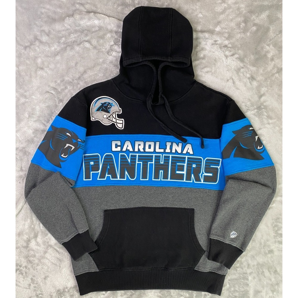 Hands High Carolina Panthers Hoodie Mens Medium Black Blue NFL Fleece Pullover